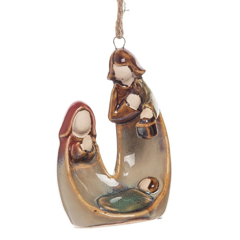 Art Glazed Nativity Ornament